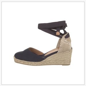 Castaner Women's Carina Ankle Tie Espadrille Wedge Sandals NWOT